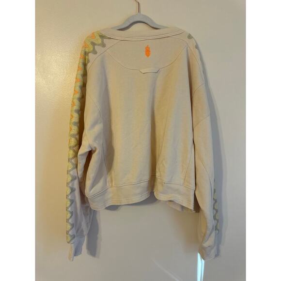Free People Movement Feeling Wavy Intercept Pullover Embroidered Soft Warm Small - Picture 6 of 9